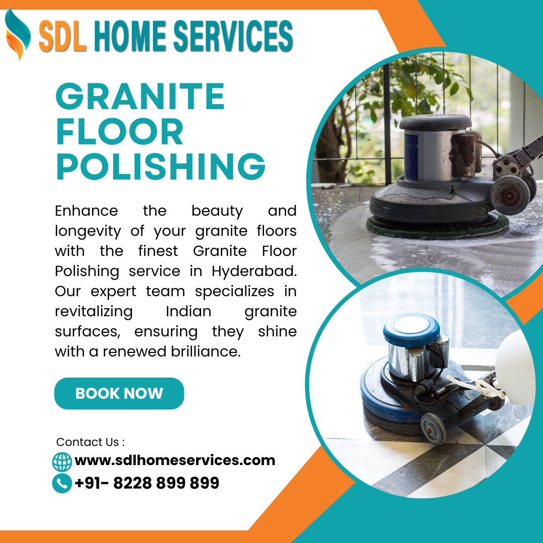 Marble floor polishing service in Hyderabad by SDL Home Services, restoring shine to Indian and Italian marble.